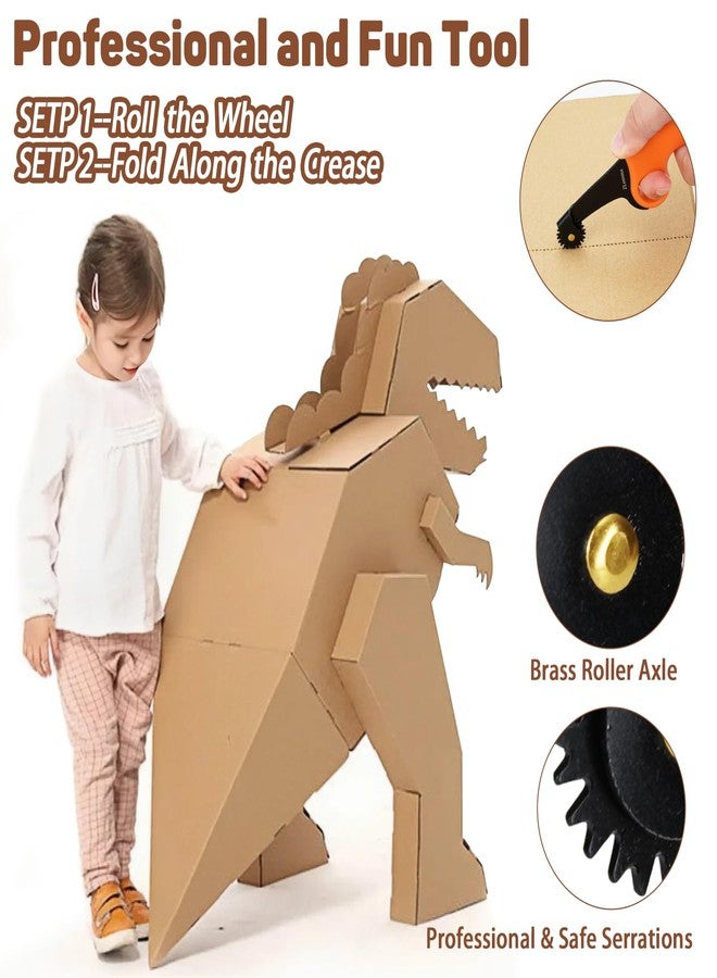 ZLemma Kids Cardboard Construction Tool Kit - Cardboard Saw & Scoring Wheel Set, 2-Piece Corrugated Craft Tools for Boys & Girls - Image 3